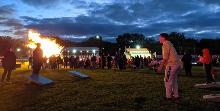 Bonfire and Cornhole Marvin Park